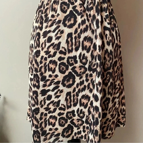 Alice + Olivia Leopard Print Open Back Mini Dress XS Blouson Party Cocktail - Picture 7 of 16